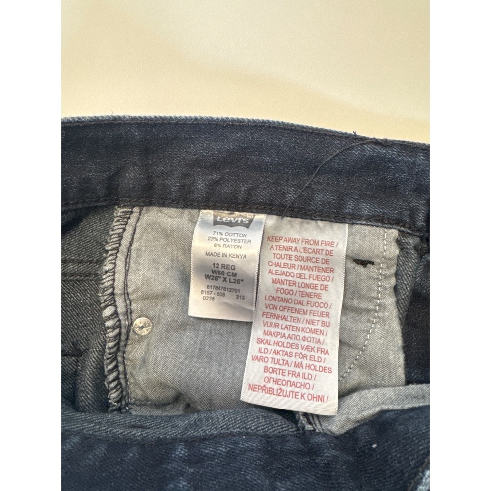 Levis 511 Slim Boys Jeans Dark Wash Indigo Size 12 Regular 26x26 6157-508 - Picture 6 of 9